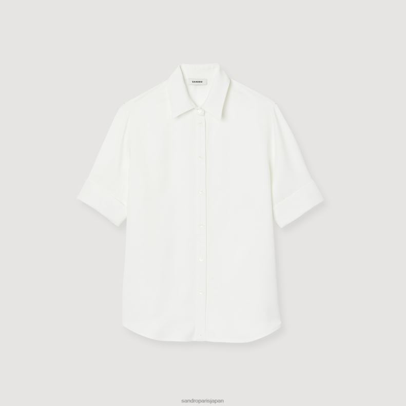 jp Sandro Paris 女性 半袖シャツ 生成り 20D4B159 衣服