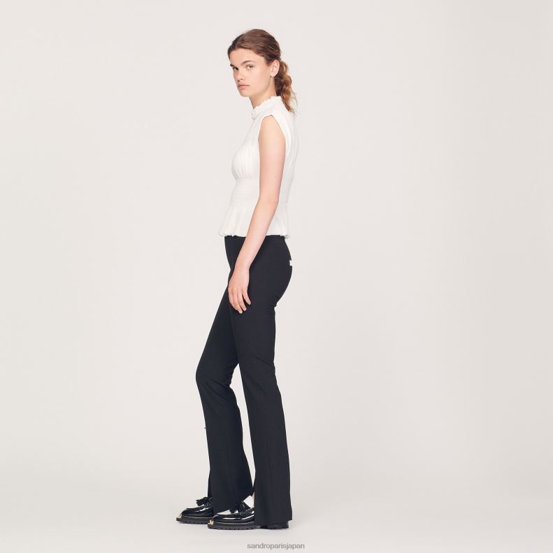 jp Sandro Paris 女性 スモッキングトップ 生成り 20D4B231 衣服