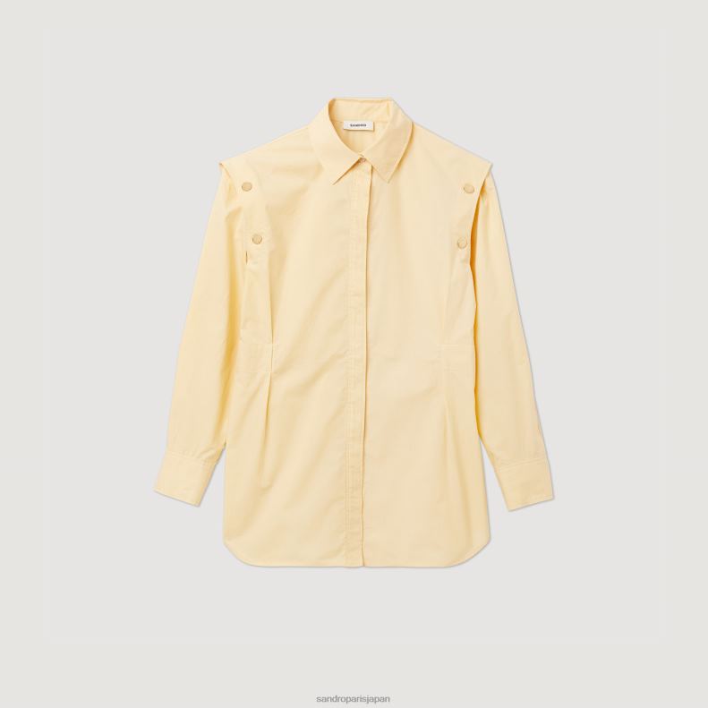 jp Sandro Paris 女性 ロングシャツ バター 20D4B411 衣服