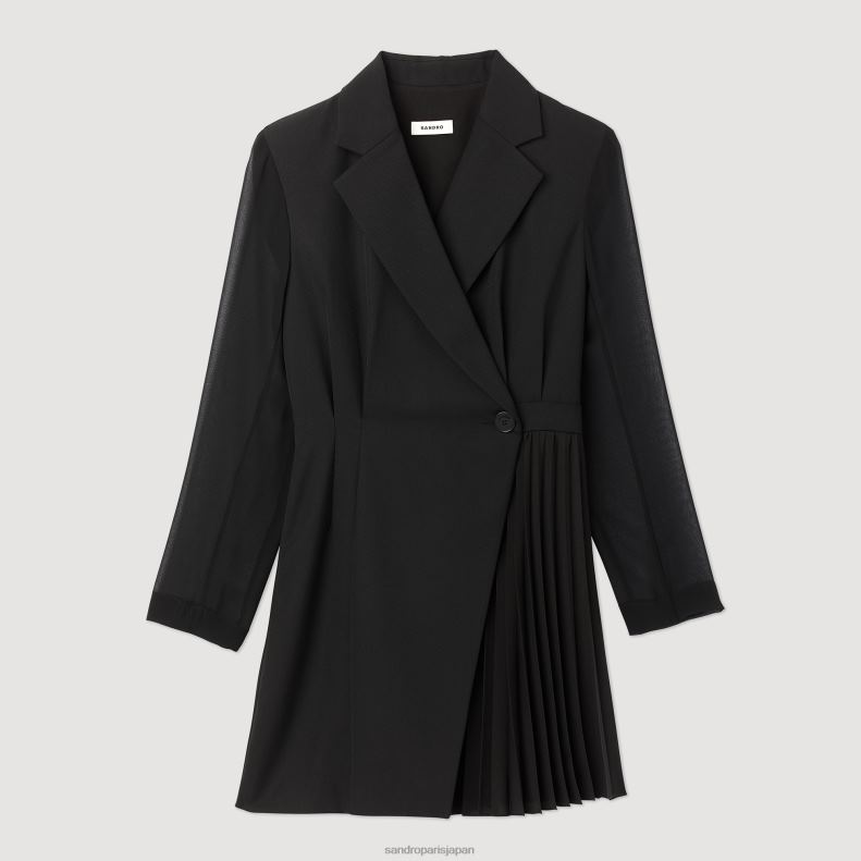 jp Sandro Paris 女性 ラップアラウンドドレス 黒 20D4B177 衣服