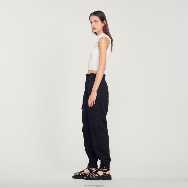 jp Sandro Paris 女性 カーゴパンツ 黒 20D4B186 衣服