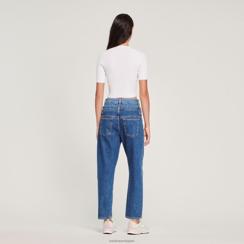 jp Sandro Paris 女性 派手なボタンが付いたニットセーター オフホワイト 20D4B260 衣服