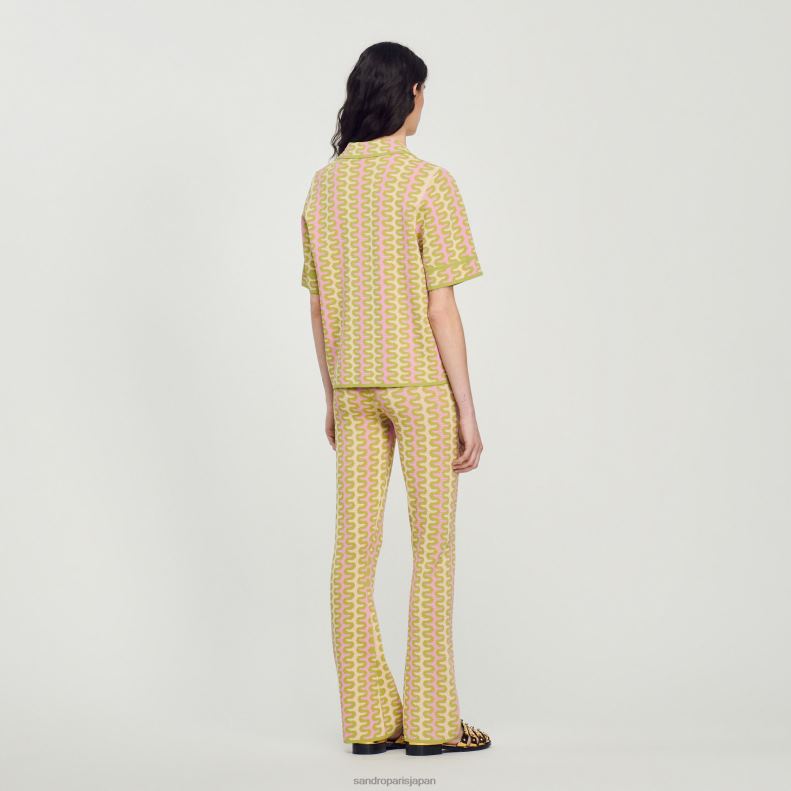 jp Sandro Paris 女性 パターンニットカーディガン マルチカラー 20D4B270 衣服