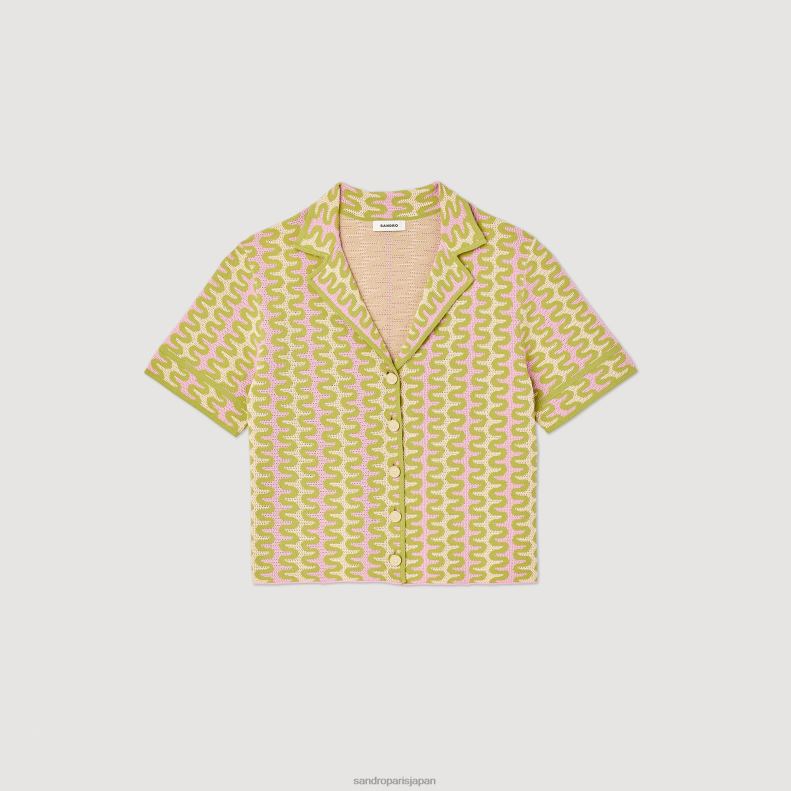 jp Sandro Paris 女性 パターンニットカーディガン マルチカラー 20D4B270 衣服