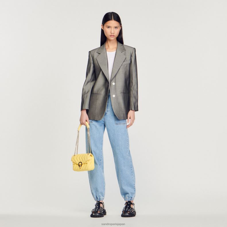 jp Sandro Paris 女性 テーラードジャケット グレー 20D4B275 衣服