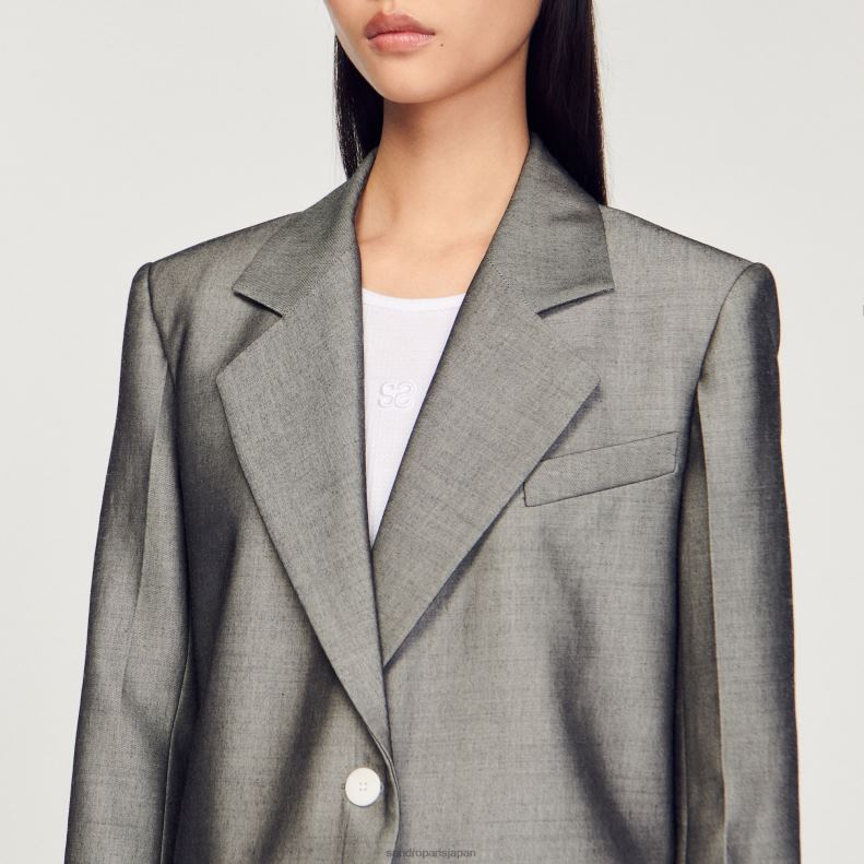 jp Sandro Paris 女性 テーラードジャケット グレー 20D4B275 衣服