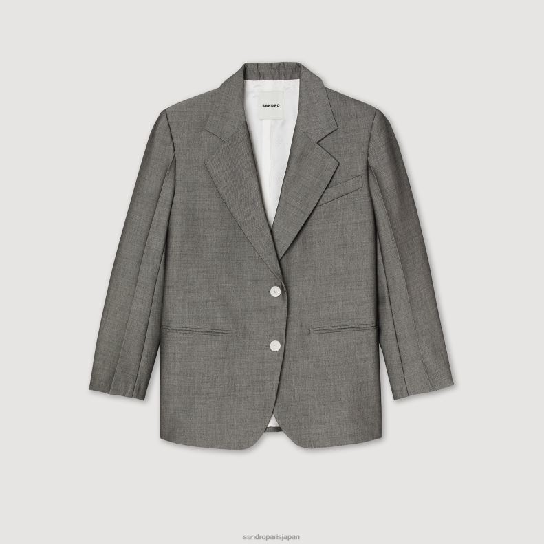 jp Sandro Paris 女性 テーラードジャケット グレー 20D4B275 衣服