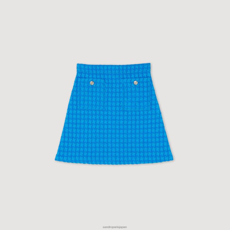 jp Sandro Paris 女性 ショートツイードスカート エレクトリックブルー 20D4B278 衣服