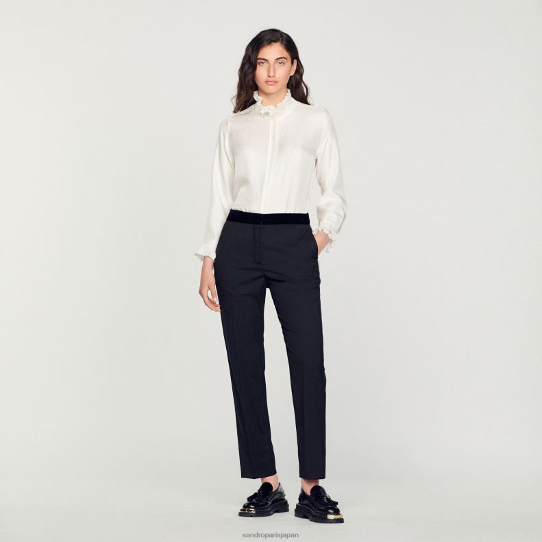 jp Sandro Paris 女性 クラシックパンツ 一色 20D4B282 衣服