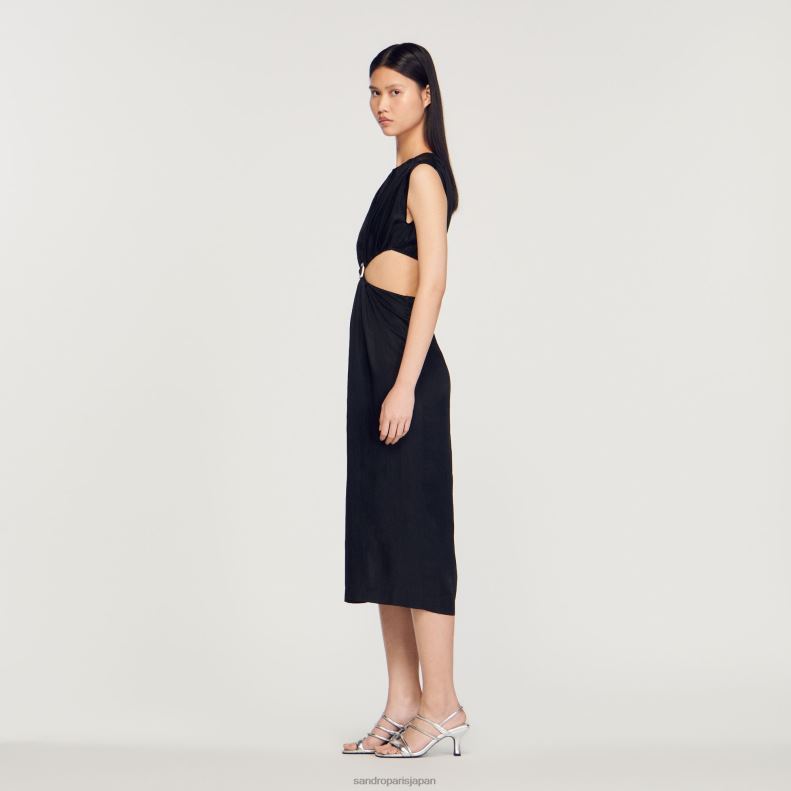 jp Sandro Paris 女性 デコラティブ ミディドレス 黒 20D4B285 衣服