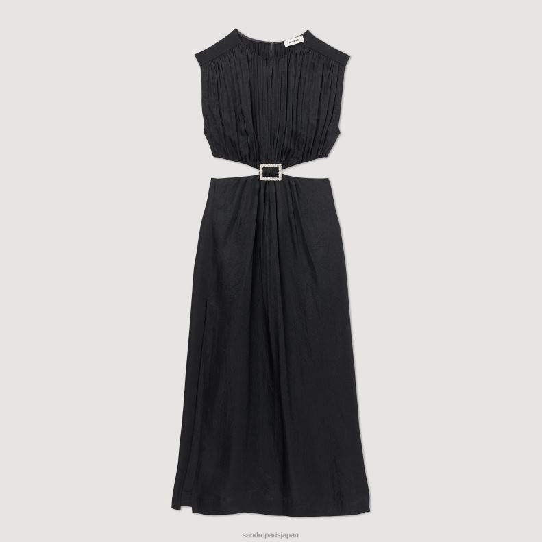 jp Sandro Paris 女性 デコラティブ ミディドレス 黒 20D4B285 衣服