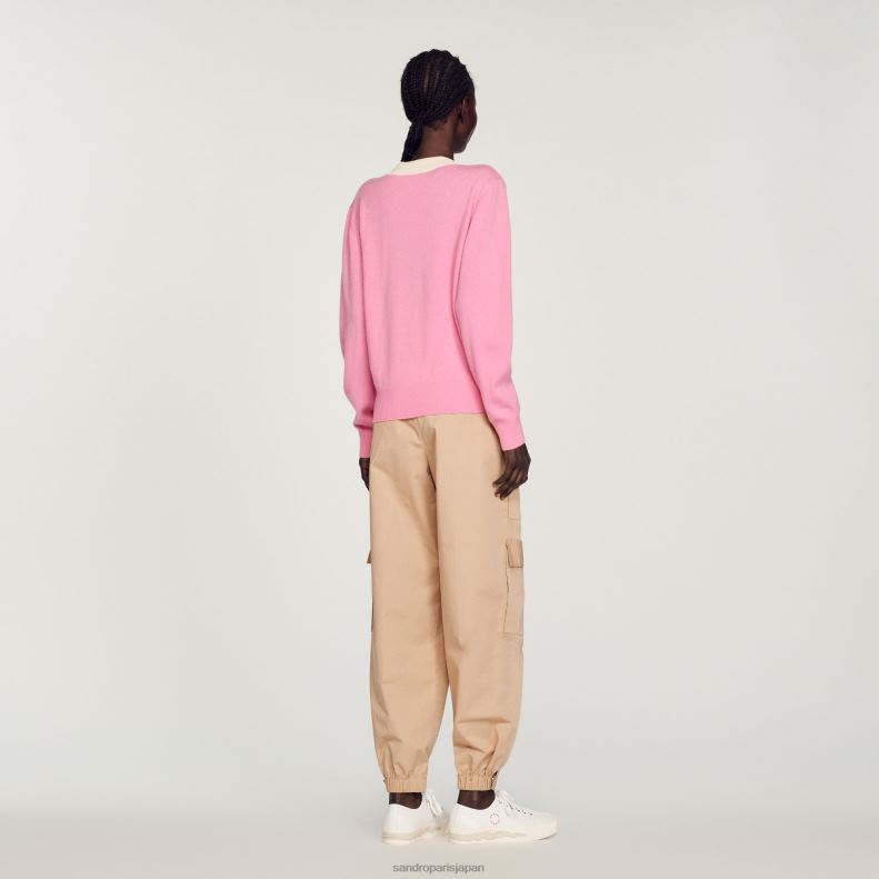 jp Sandro Paris 女性 ニットセーター ピンク 20D4B306 衣服