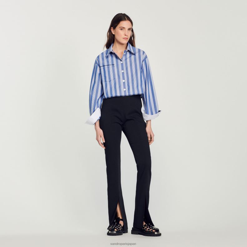 jp Sandro Paris 女性 フレアパンツ 黒 20D4B346 衣服