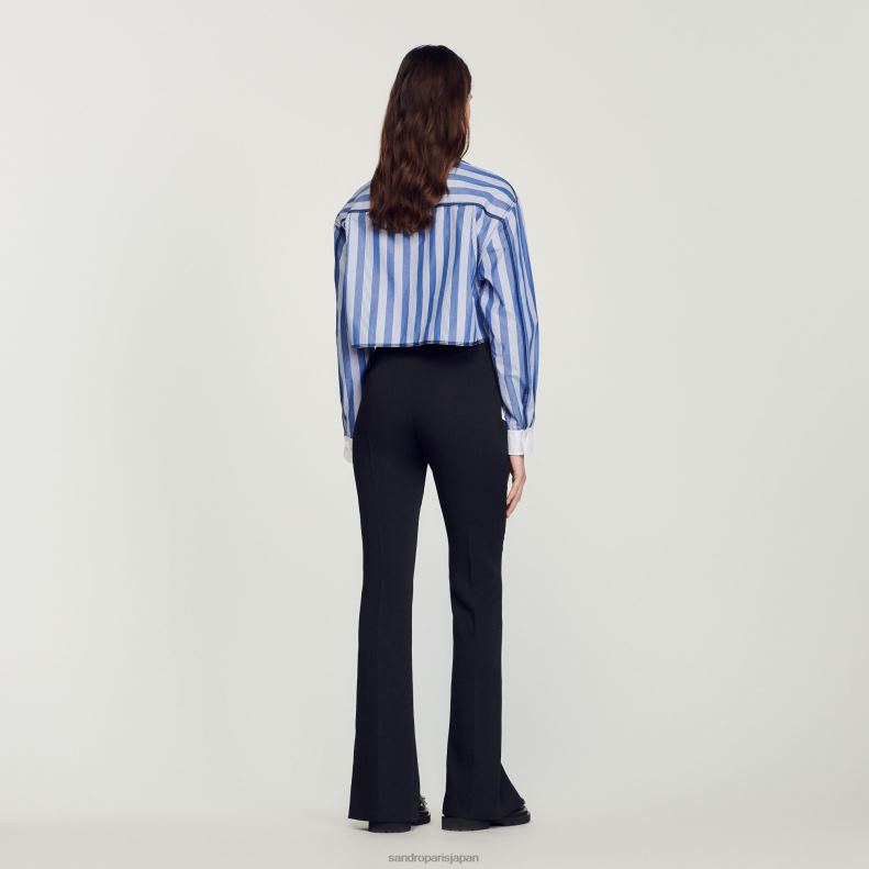 jp Sandro Paris 女性 フレアパンツ 黒 20D4B346 衣服
