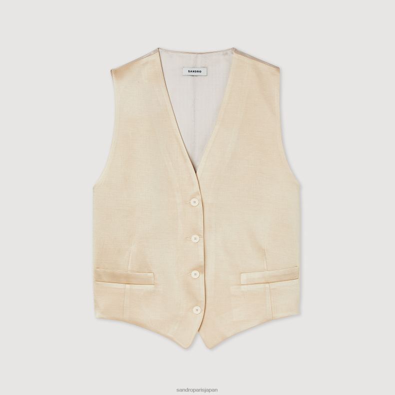 jp Sandro Paris 女性 チョッキ チョーク 20D4B365 衣服
