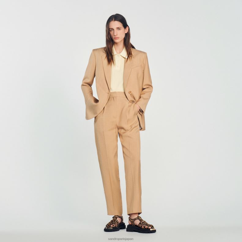 jp Sandro Paris 女性 テーラードジャケット ベージュ 20D4B375 衣服