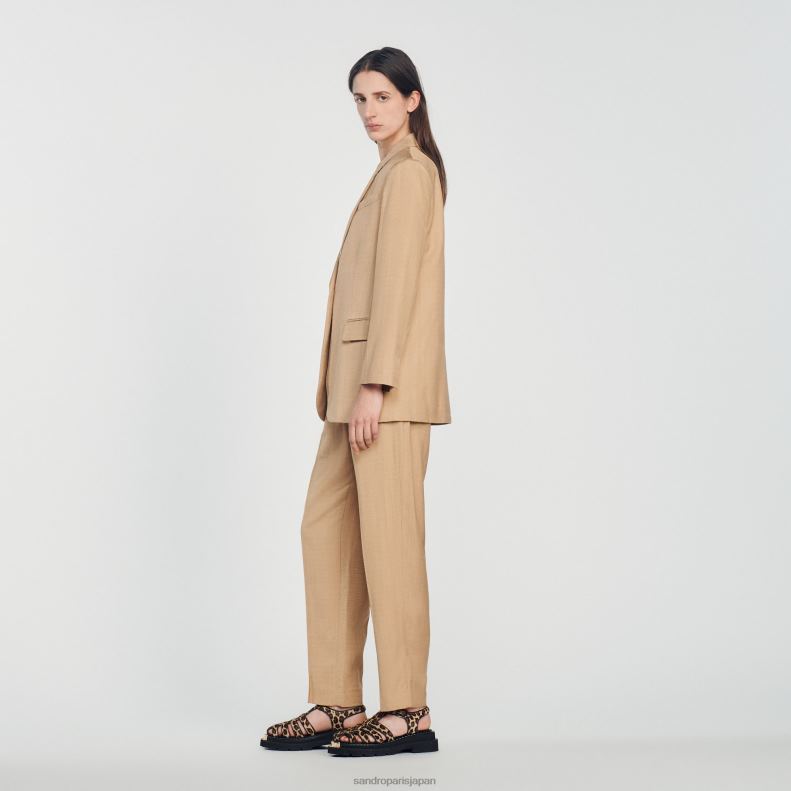 jp Sandro Paris 女性 テーラードジャケット ベージュ 20D4B375 衣服