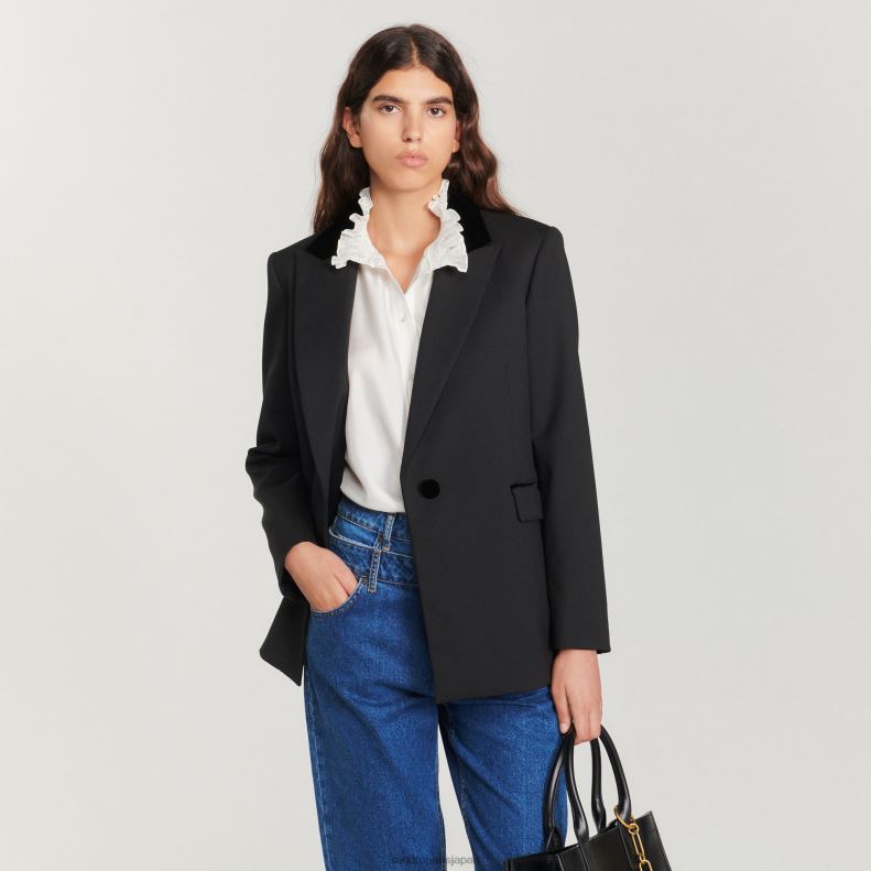 jp Sandro Paris 女性 テーラードジャケット 一色 20D4B386 衣服