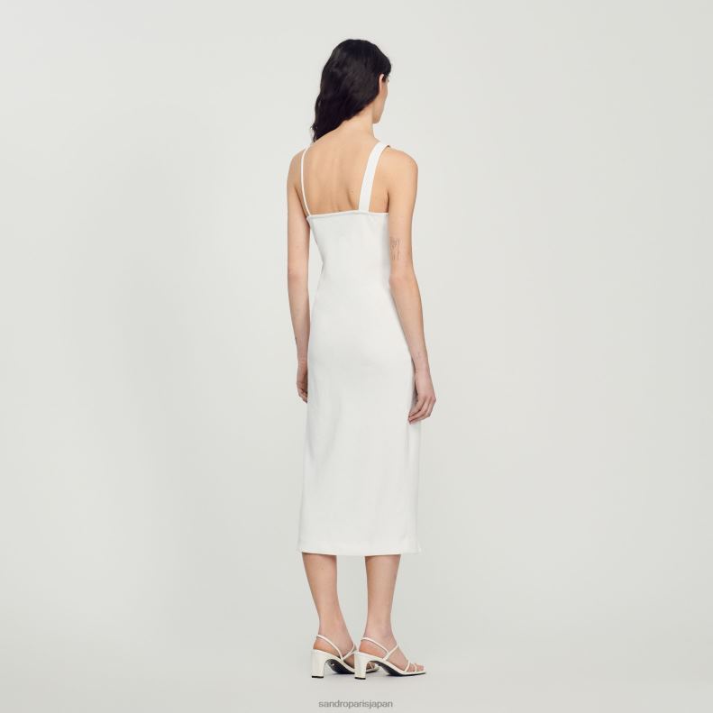 jp Sandro Paris 女性 アシンメトリーなロングドレス 生成り 20D4B394 衣服