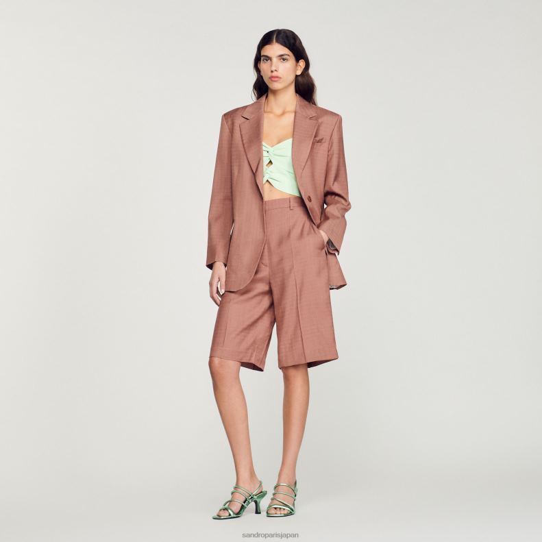 jp Sandro Paris 女性 テーラードジャケット 粘土 20D4B420 衣服