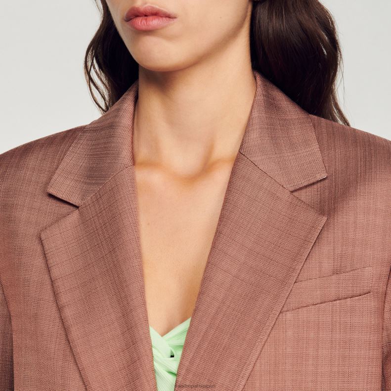 jp Sandro Paris 女性 テーラードジャケット 粘土 20D4B420 衣服