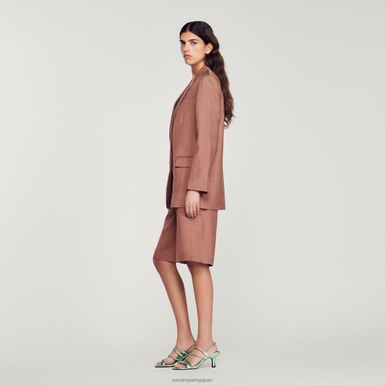 jp Sandro Paris 女性 テーラードジャケット 粘土 20D4B420 衣服