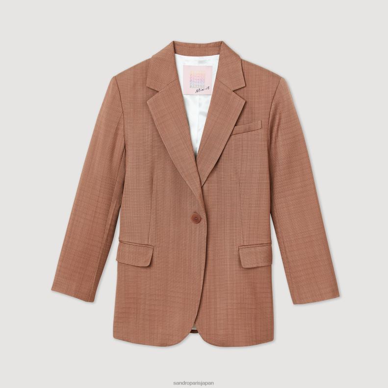jp Sandro Paris 女性 テーラードジャケット 粘土 20D4B420 衣服