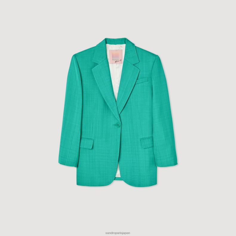 jp Sandro Paris 女性 テーラードジャケット エムロードグリーン 20D4B425 衣服