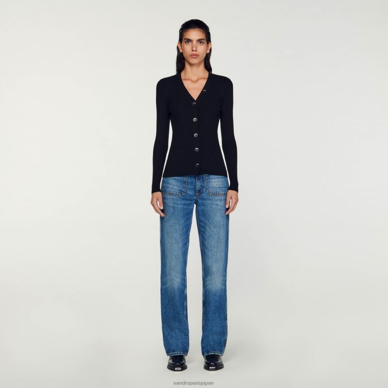jp Sandro Paris 女性 ニットカーディガン 黒 20D4B428 衣服