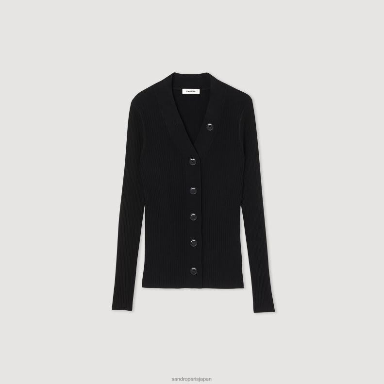 jp Sandro Paris 女性 ニットカーディガン 黒 20D4B428 衣服