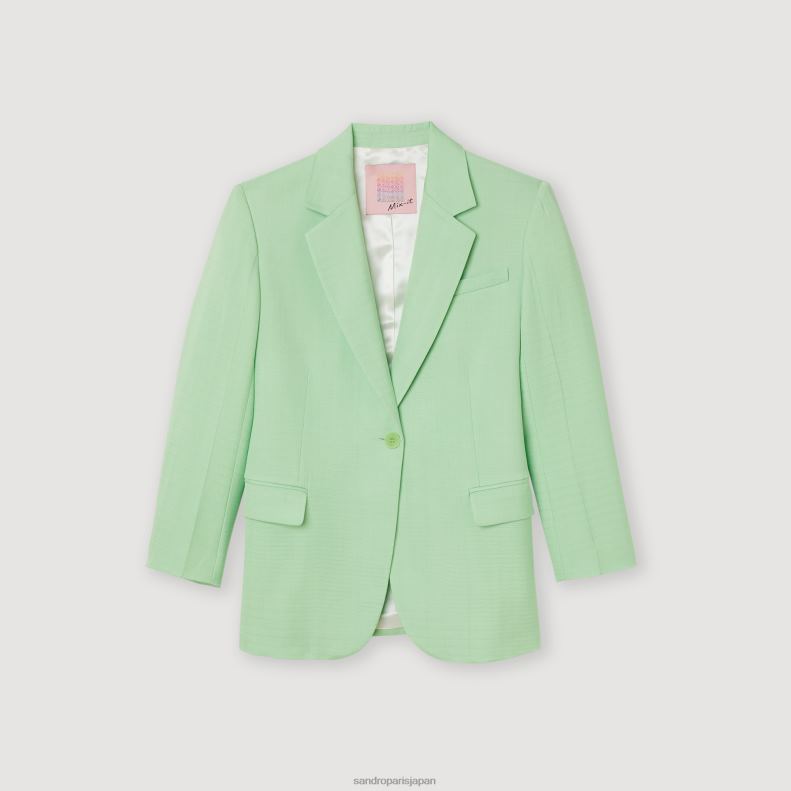 jp Sandro Paris 女性 テーラードジャケット ライトグリーン 20D4B429 衣服
