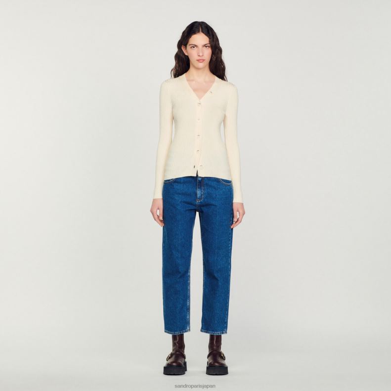 jp Sandro Paris 女性 ニットカーディガン 生成り 20D4B433 衣服