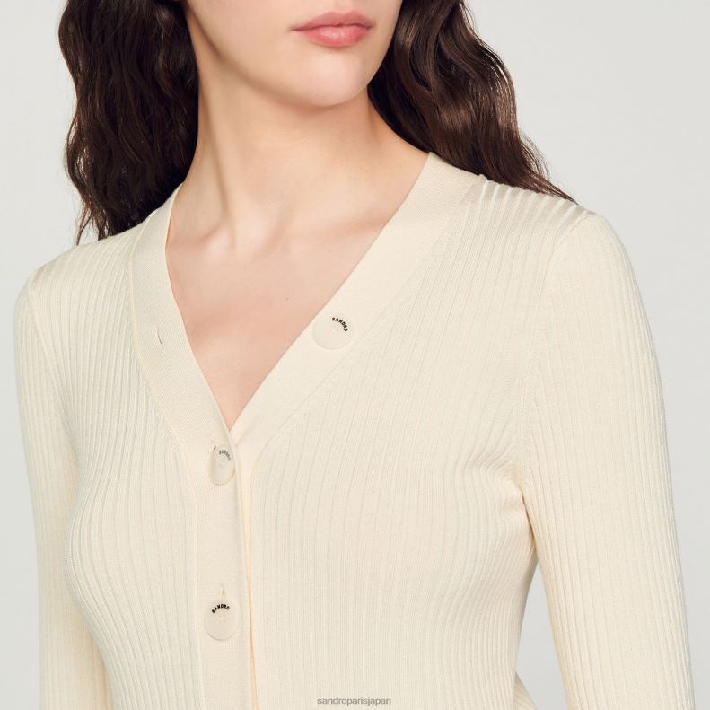 jp Sandro Paris 女性 ニットカーディガン 生成り 20D4B433 衣服