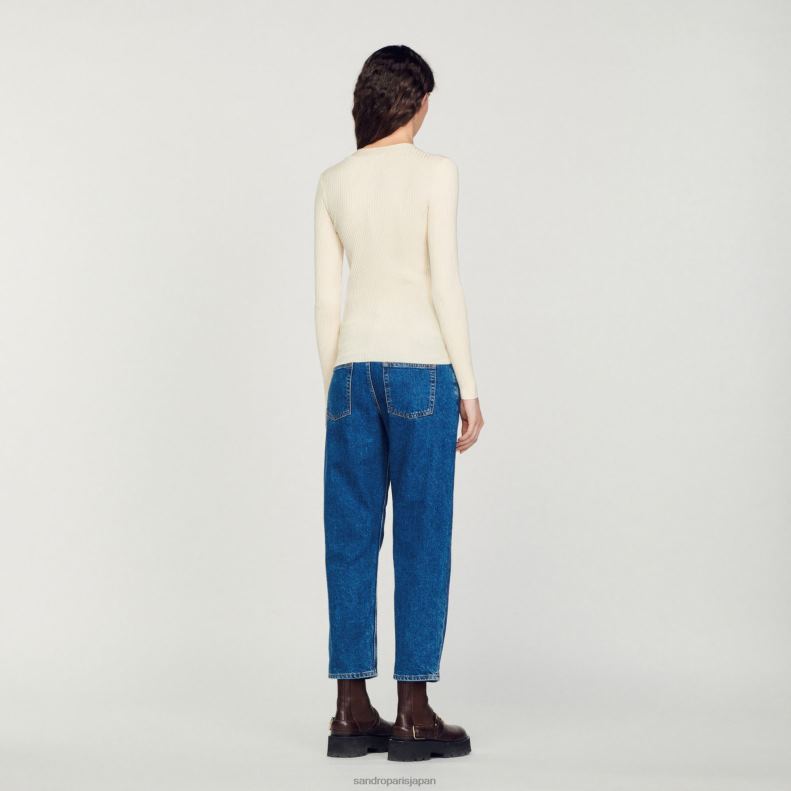 jp Sandro Paris 女性 ニットカーディガン 生成り 20D4B433 衣服