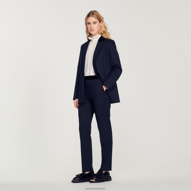 jp Sandro Paris 女性 クラシックパンツ ディープブルー 20D4B440 衣服