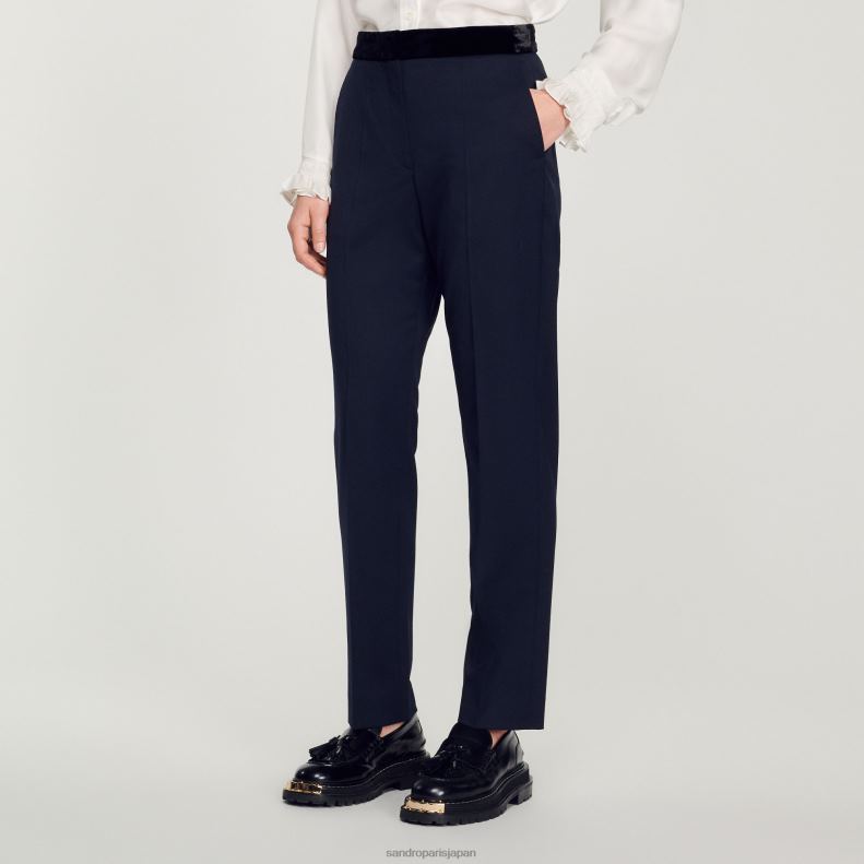 jp Sandro Paris 女性 クラシックパンツ ディープブルー 20D4B440 衣服