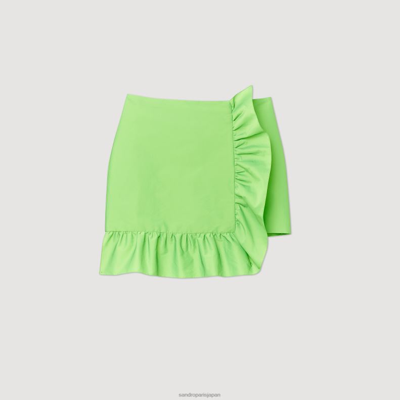 jp Sandro Paris 女性 短いフリルスカート バートフルオ 20D4B450 衣服