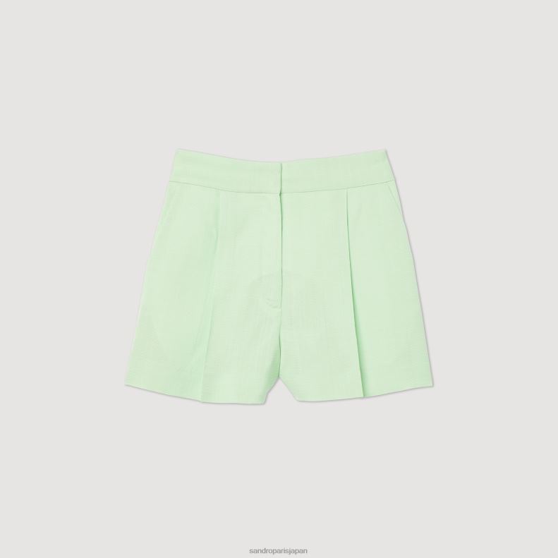 jp Sandro Paris 女性 ワイドレッグショーツ ライトグリーン 20D4B456 衣服