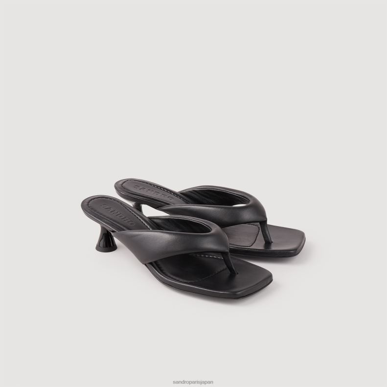 jp Sandro Paris 女性 トゥポストミュール 黒 20D4B462 履物