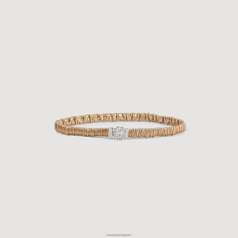 jp Sandro Paris 女性 伸縮性のあるレザーベルト 金 20D4B506 アクセサリー
