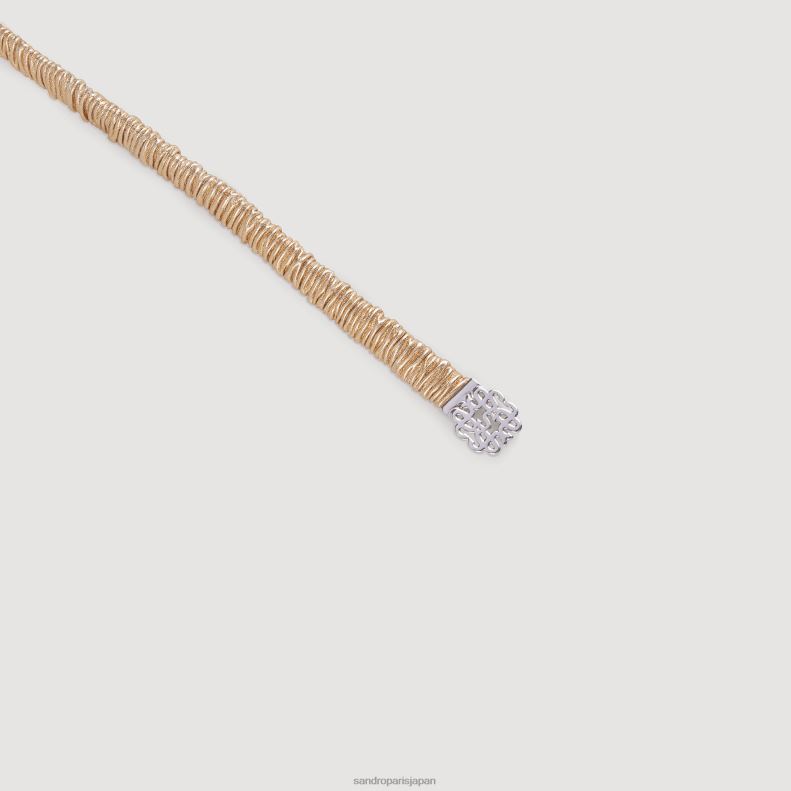jp Sandro Paris 女性 伸縮性のあるレザーベルト 金 20D4B506 アクセサリー