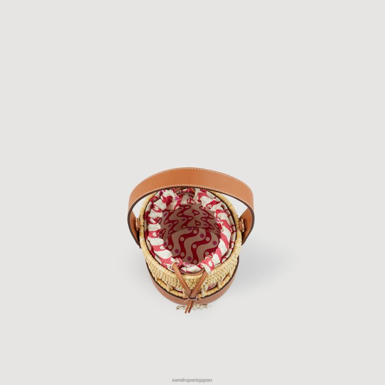 jp Sandro Paris 女性 ラフィアバケットバッグ 自然 20D4B517 アクセサリー