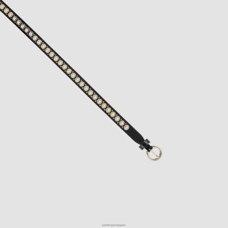 jp Sandro Paris 女性 アイレット付きレザーベルト 黒 20D4B525 アクセサリー