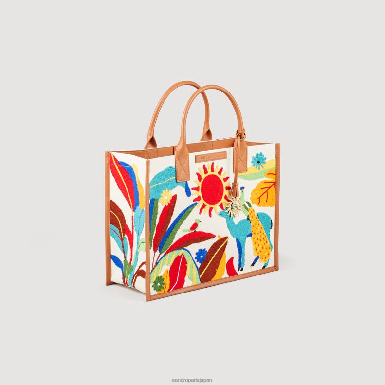 jp Sandro Paris 女性 カスバ刺繍トートバッグ マルチカラー 20D4B527 アクセサリー