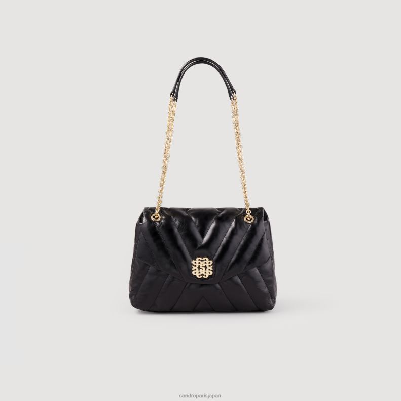 jp Sandro Paris 女性 ミラ キルティングレザーバッグ 黒 20D4B531 アクセサリー