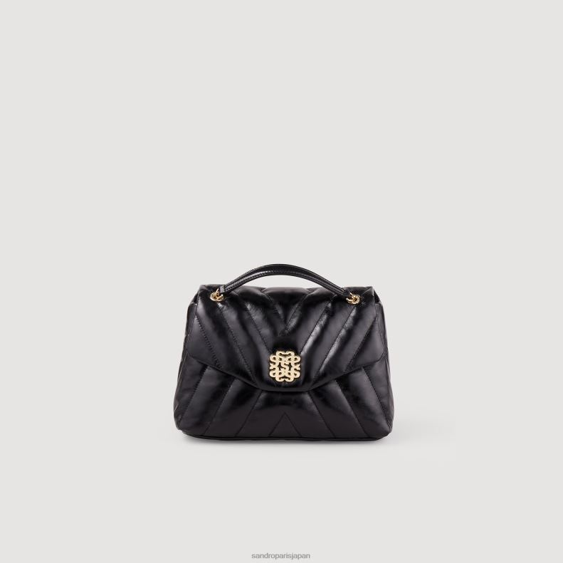 jp Sandro Paris 女性 ミラ キルティングレザーバッグ 黒 20D4B531 アクセサリー