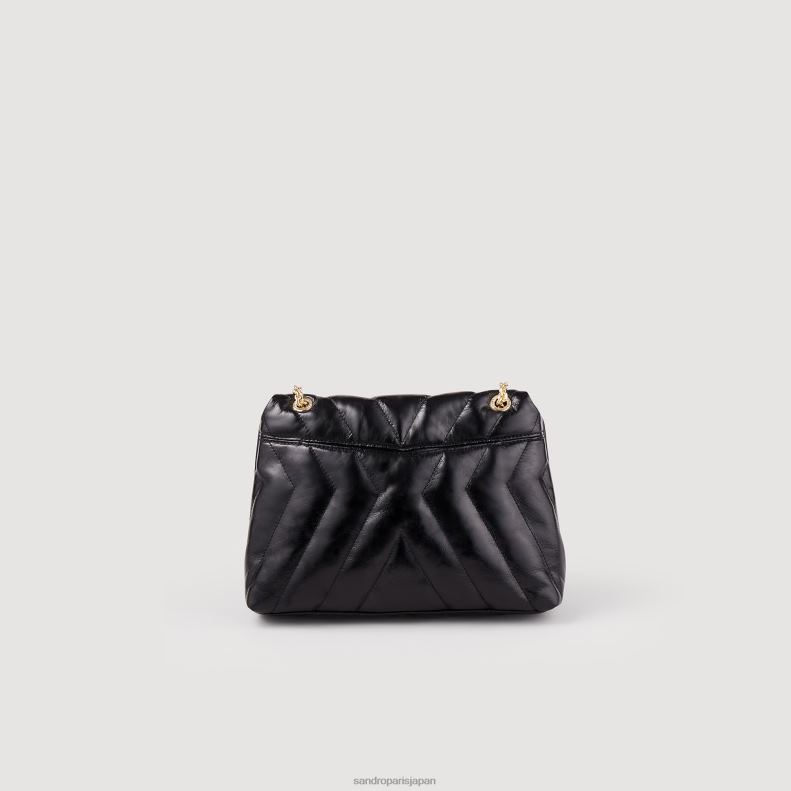 jp Sandro Paris 女性 ミラ キルティングレザーバッグ 黒 20D4B531 アクセサリー
