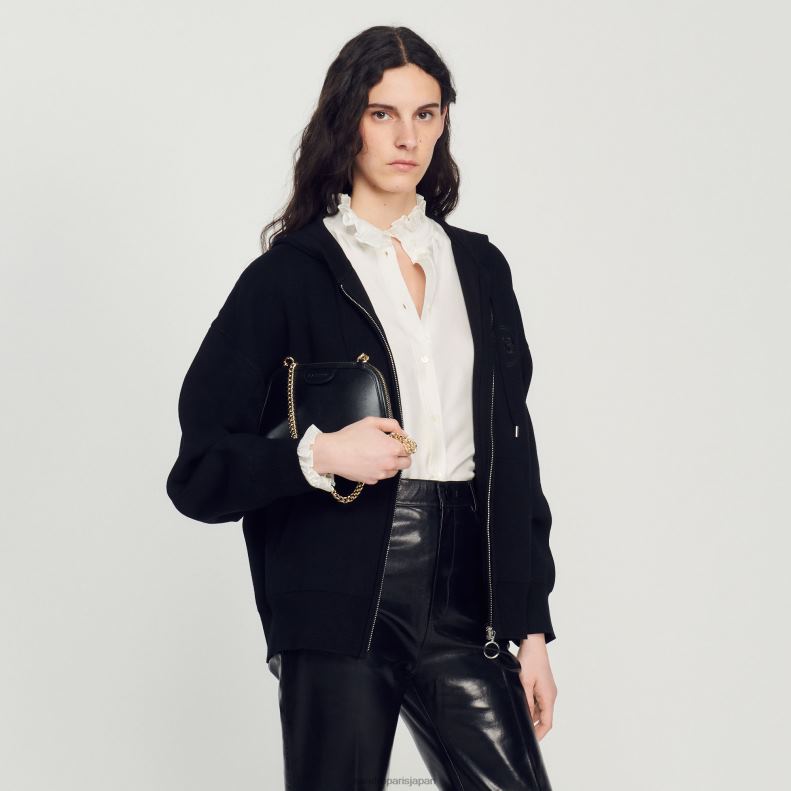 jp Sandro Paris 女性 スムースレザーリッタバッグ 黒 20D4B538 アクセサリー