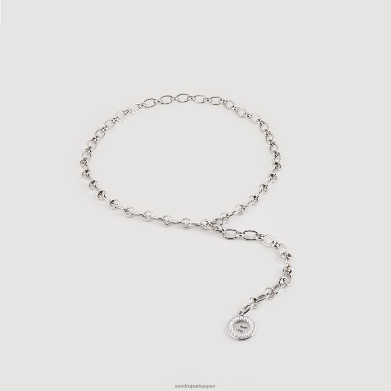 jp Sandro Paris 女性 チェーンリンクベルト 銀 20D4B560 アクセサリー