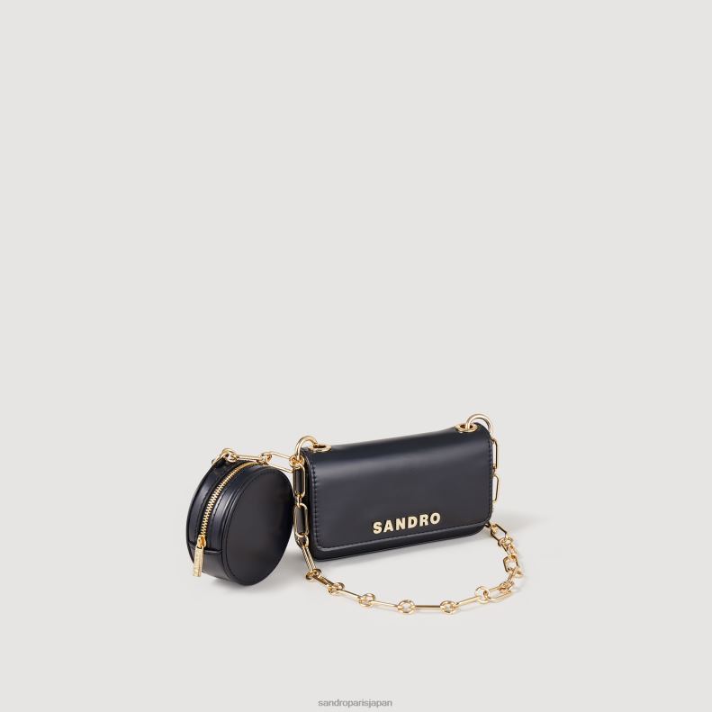 jp Sandro Paris 女性 チェーンストラップ付きトーテモバッグ 黒 20D4B566 アクセサリー